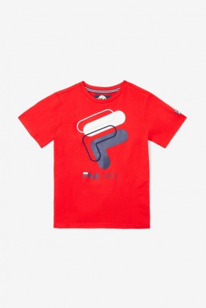 Fila 3d Logo Tee Rojas | NLSH69051