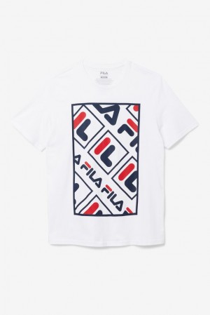 Fila Adao Graphic Tee Blancas | ITBH43501