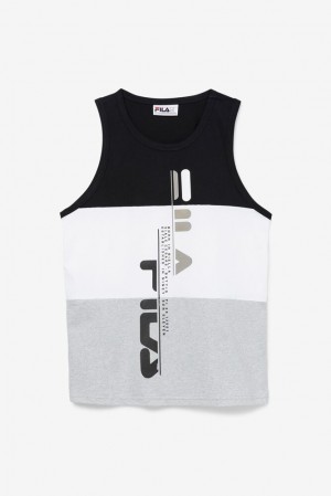 Fila Alf Tank Negras Blancas Gris Claro | GMUL08149