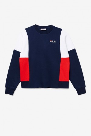 Fila Alwyn Crew Blancas Rojas | OVZB02516