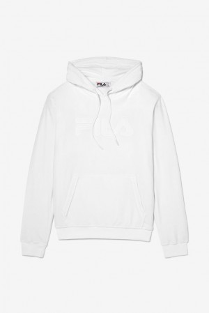 Fila Asher Velour Hoodie Blancas | EDQC47958