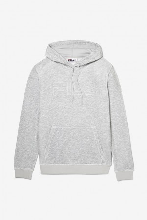 Fila Asher Velour Hoodie Gris Claro | BKIG42709