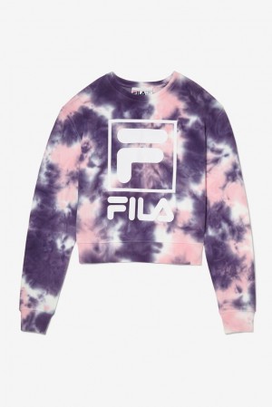 Fila Ashley Tie Dye Sweatshirt Rosas | ACGR80217