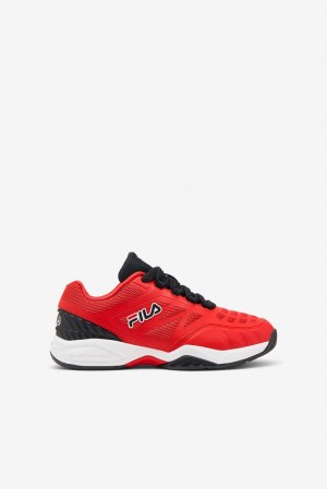 Fila Axilus Jr Tennis Shoes Fred/Wht/Blk | UDPV76415