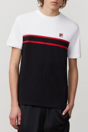 Fila Baldi Tee Wht/Blk/Cred | AJVB06478