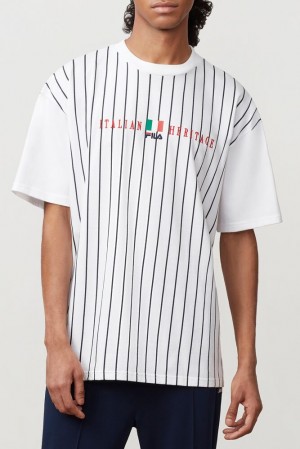 Fila Benjamin Tee Wht/Peac/Cred | EPBM36250