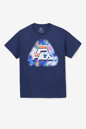 Fila Boniface Tie Dye Tee Azules | GMXW98153