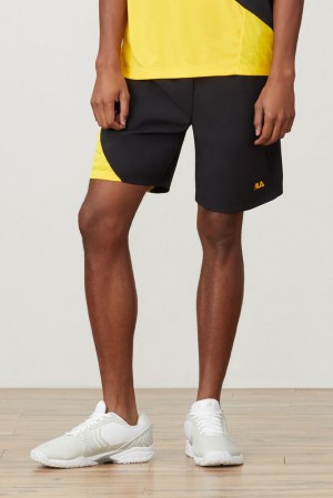 Fila Break Point Short Negras Amarillo | LZIA21670