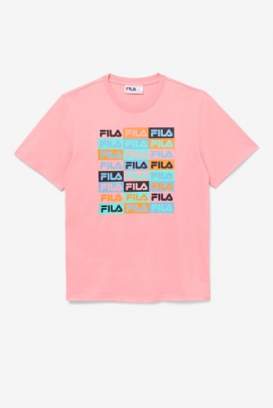 Fila Broden Tee 687 Bubble Gum | OWUX35928