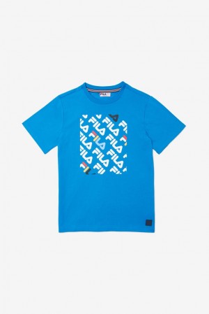 Fila Camden Printed Tee Azules | BEXR57689