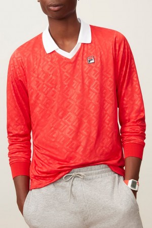 Fila Carter Johnny Collar Polo Cred/Wht | MZVW83026