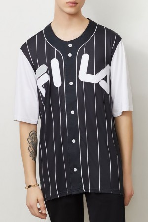 Fila Castro Jersey Blk/Wht | ASVW18957