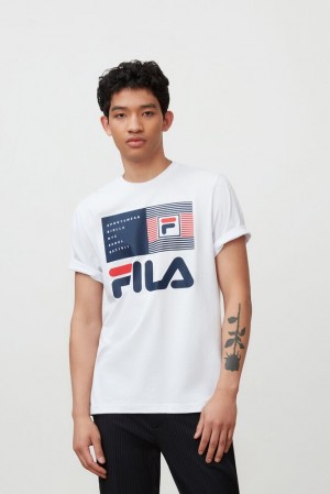 Fila Celso Graphic Tee Blancas | GSUE65382