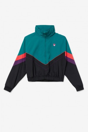 Fila Chiaki 2 Wind Jacket Negras Moradas | GITA79148