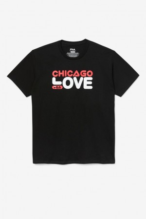 Fila Chicago Love Tee Negras | EYIS48963