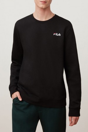 Fila Colona Sweatshirt Negras Blancas Rojas | FIUO43057