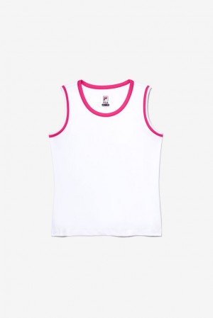 Fila Core Fullback Tank Blancas Rosas | LCHO71824