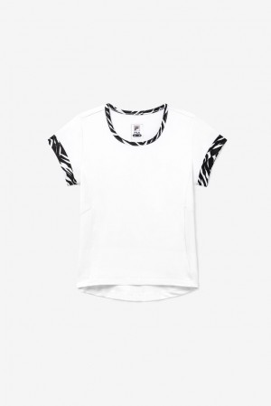 Fila Core Short Sleeve Top Wht/Zebra | BQVR83641