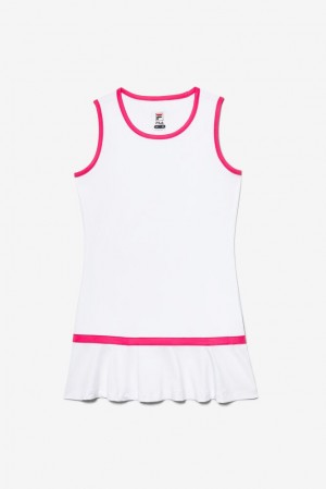 Fila Core Tennis Dress Blancas Rosas | IBNJ27964