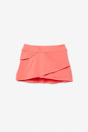 Fila Core Tiered Skort Coral | CAUH89306