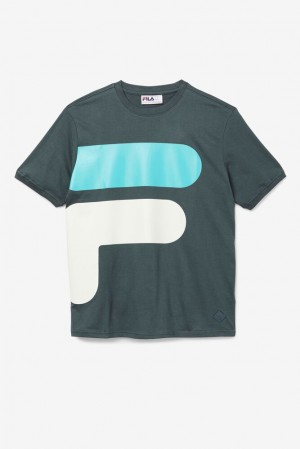 Fila Corp Tee Azules Turquesa | FAEX39580