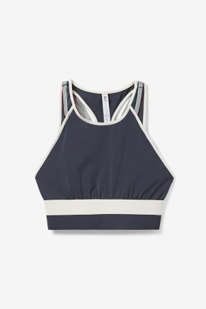 Fila Cross Court Cross Back Bra Top Indigo Blancas | OJQY93608