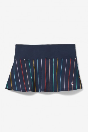 Fila Cross Court Stripe Skort Indigo | JKFY29451