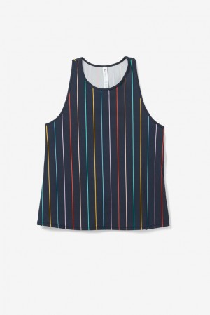 Fila Cross Court Tie Up Back Tank Indigo | EJCY67502