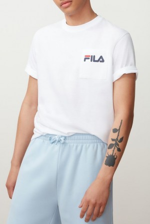 Fila Curtis Pocket Tee Blancas | BEMR83952