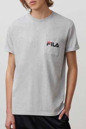 Fila Curtis Pocket Tee Ltgreymarl | OIDZ37261