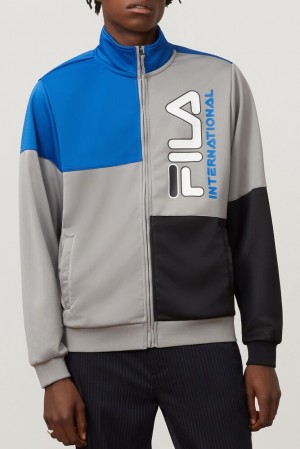 Fila Daniele Track Jacket Fgry/Blk/Bblu | FOZR09735