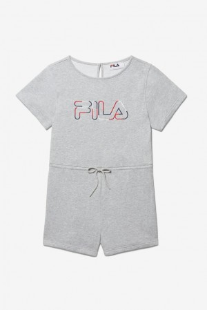 Fila Delaney Romper Ltgreymarl | PXNL35942