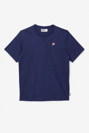 Fila Derion Tee 410 Peacoat | EHDT42130