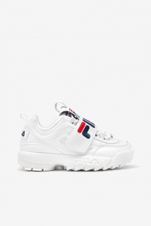 Fila Disruptor 2 Applique Sneakers Blancas Azul Marino Rojas | IGNT60437