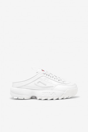 Fila Disruptor 2 Mule Sneakers Blancas Azul Marino Rojas | FLZU62314