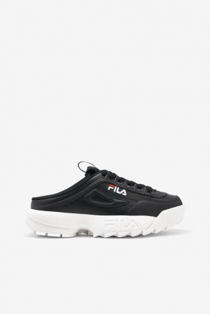 Fila Disruptor 2 Mule Sneakers Negras Blancas Rojas | ZBPW28704