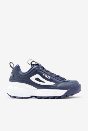 Fila Disruptor 2 Premium Sneakers Azul Marino Rojas Blancas | EBSX89061