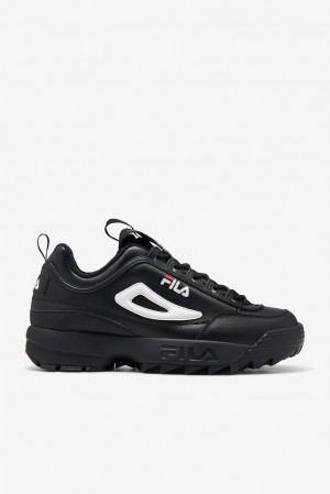 Fila Disruptor 2 Premium Sneakers Negras Blancas Rojas | JKXB27651