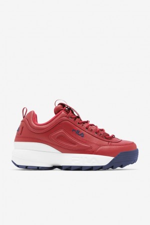 Fila Disruptor 2 Premium Sneakers Rojas Azul Marino Rojas | ODGL98765