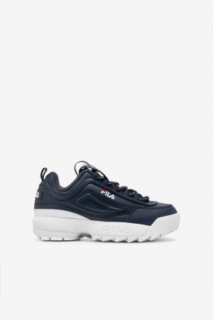 Fila Disruptor 2 Sneakers Azul Marino Blancas Rojas | EQOT92640