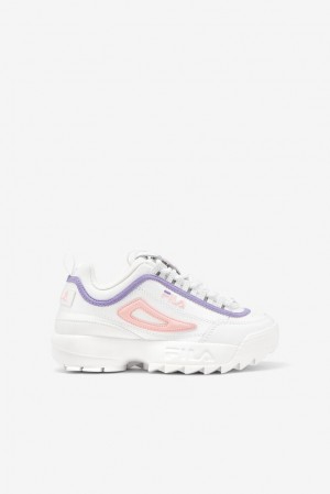 Fila Disruptor 2 Sneakers Blancas Coral Moradas | NLXZ27946