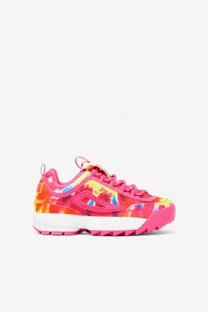 Fila Disruptor 2 Tie Dye Sneakers Rosas Blancas | YHPV02379