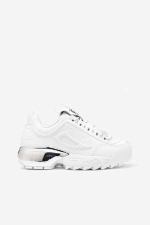 Fila Disruptor 2a Chrome Sneakers Blancas Azul Marino Rojas | ETKU03165