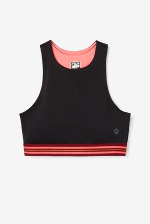 Fila Don'T Sweat It Bra Top Negras Rosas | NLIA42850