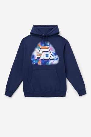 Fila Dracen Tie Dye Hoodie Azules | ATHQ16590