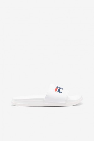 Fila Drifter Luxe Slide Sandals Blancas Azul Marino Rojas | TMAR97538