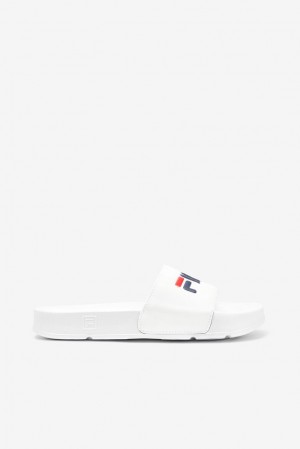 Fila Drifter Slide Sandals Blancas Azul Marino Rojas | ZLRM61902