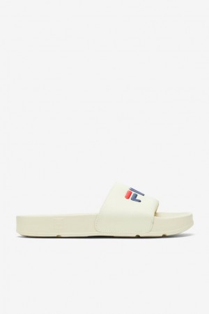 Fila Drifter Slide Sandals Creme Azul Marino Rojas | KARF25849