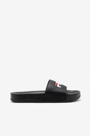 Fila Drifter Slide Sandals Negras Rojas Blancas | PWKI73961