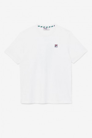 Fila Edgecumbe Short Sleeve Tee Blancas Verde | BQWG21687